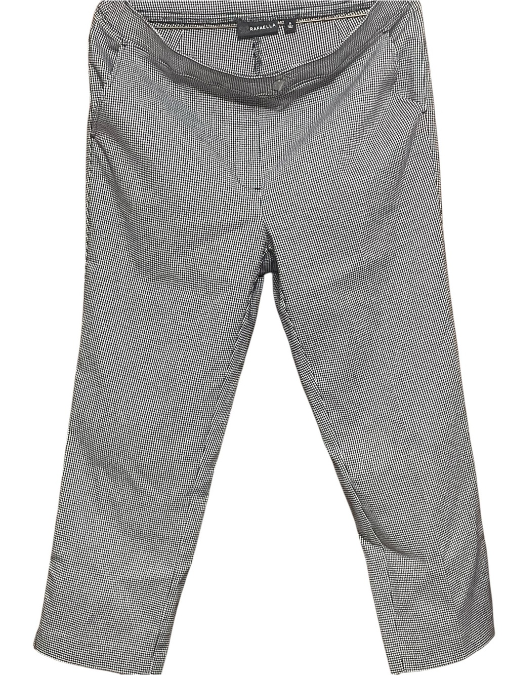 Rafaella Girls' Black & White Micro-Check Pull-On Pants